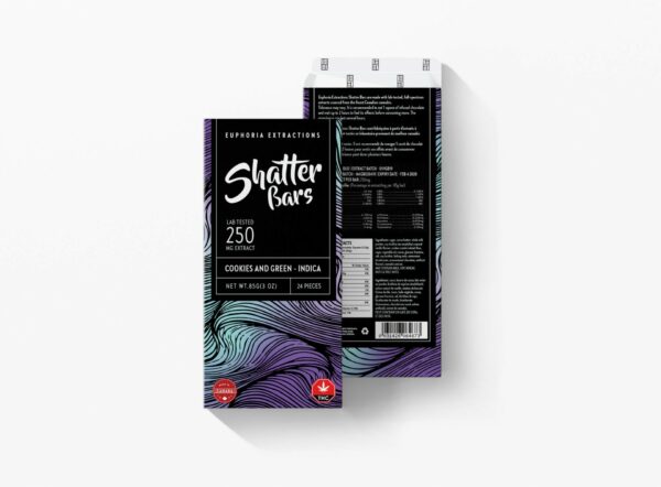 Euphoria Extractions – 500mg Shatter Bar – Milk Chocolate (Sativa) | Online Dispensary Canada Shop