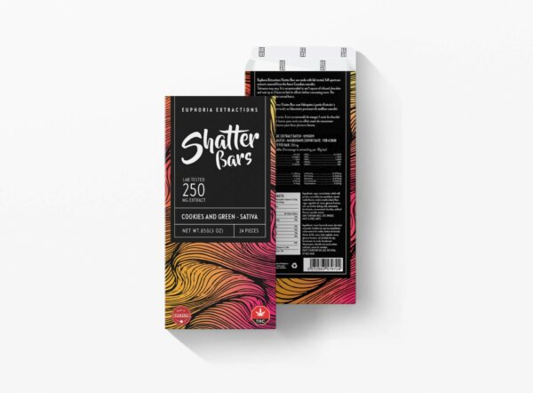 Euphoria Extractions – 500mg Shatter Bar – Milk Chocolate (Sativa) | Online Dispensary Canada Shop