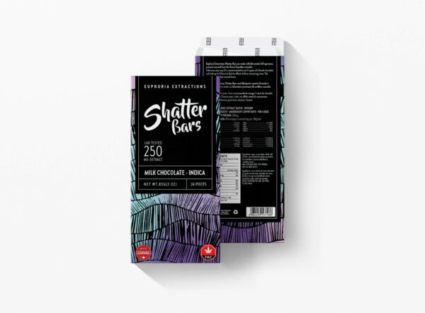 Euphoria Extractions – 500mg Shatter Bar – Milk Chocolate (Sativa) | Online Dispensary Canada Shop