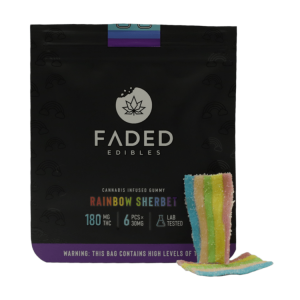 Faded Edibles – Rainbow Sherbet – 180mg | Online Dispensary Canada Shop