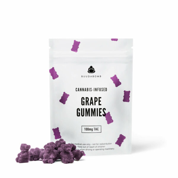 Buudabomb – Grape Gummies 100mg THC | Online Dispensary Canada Shop