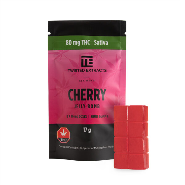 Twisted Extracts – Cherry Jelly Bomb – Sativa – 80mg THC | Online Dispensary Canada Shop