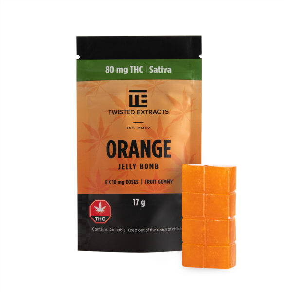 Twisted Extracts – Orange Jelly Bomb – Sativa – 80mg THC | Online Dispensary Canada Shop