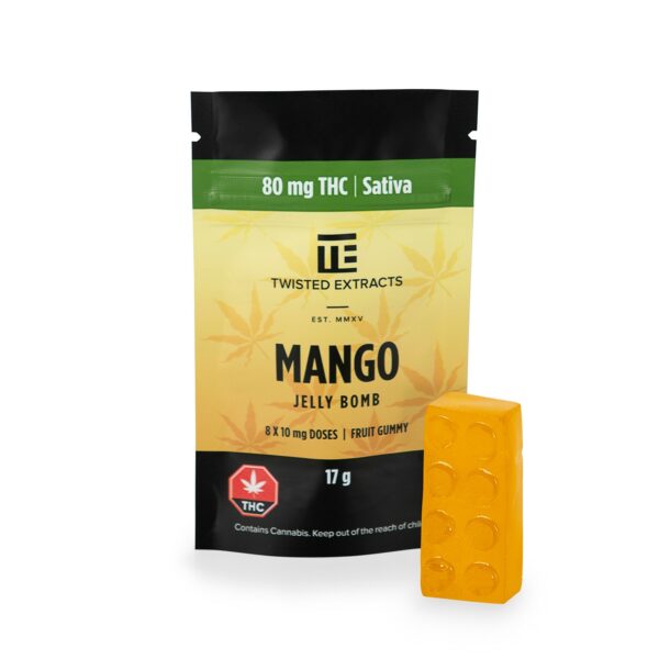 Twisted Extracts- Mango Jelly bomb – SATIVA – 80MG THC | Online Dispensary Canada Shop