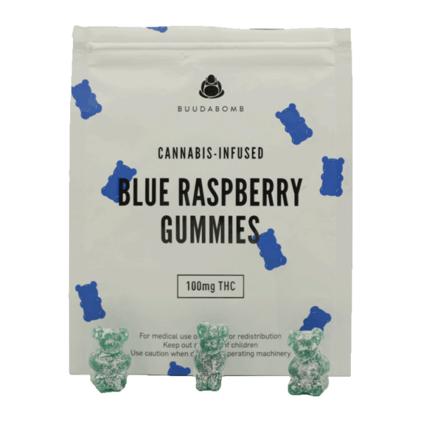 Buudabomb – Blue Raspberry Gummies – 100mg | Online Dispensary Canada Shop