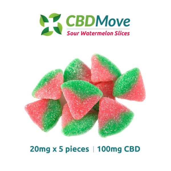 CBD Move – CBD Gummies – Watermelon – 100mg CBD | Online Dispensary Canada Shop