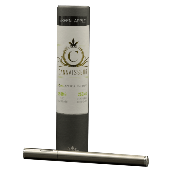 Cannaisseur – Disposable THC Distillate Pen – Green Apple 0.5ml | Online Dispensary Canada Shop