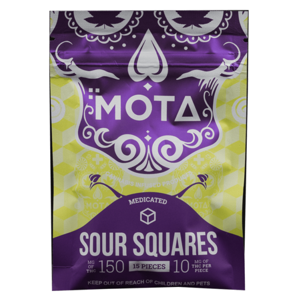 MOTA Edibles – Sour Squares – 150mg THC | Online Dispensary Canada Shop