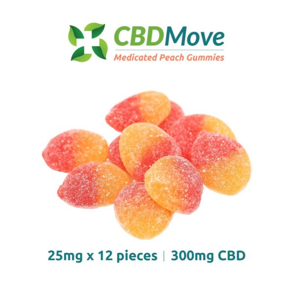 CBD Move – CBD Gummies – Vegan Peaches – 100mg | Online Dispensary Canada Shop