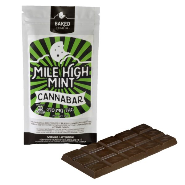 Baked Edibles – Mile High Mint Cannabar 210mg THC | Online Dispensary Canada Shop