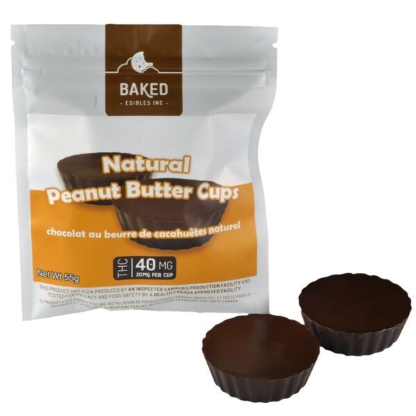 Baked Edibles – Chocolate Mini Peanut Butter Cups 40mg THC | Online Dispensary Canada Shop