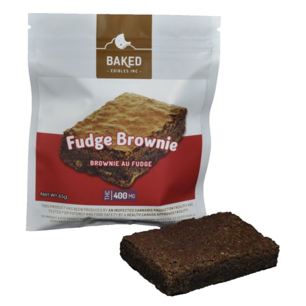 Baked Edibles – Fudge Brownie 400mg THC | Online Dispensary Canada Shop