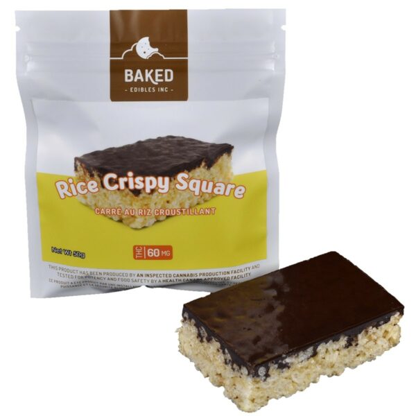 Baked Edibles – Rice Crispy Squares 60mg THC | Online Dispensary Canada Shop