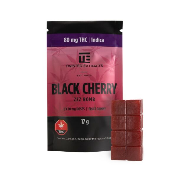 Twisted Extracts – Black Cherry – Zzz Bombs – 80mg THC | Online Dispensary Canada Shop