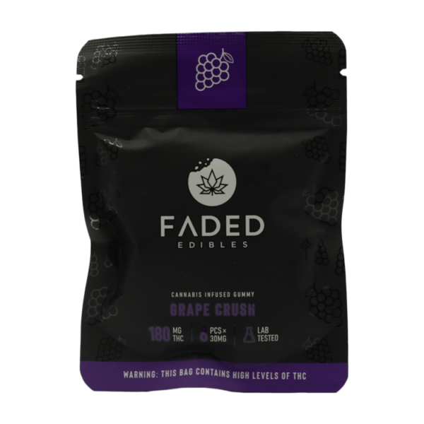 Faded Edibles – Grape Crush – 180mg | Online Dispensary Canada Shop