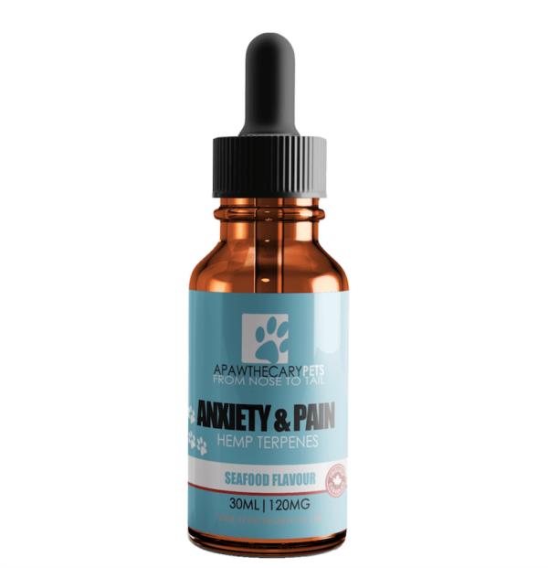 Apawthecary Pets – Anxiety & Pain Tincture – Seafood Medley Flavour 120mg | Online Dispensary Canada Shop