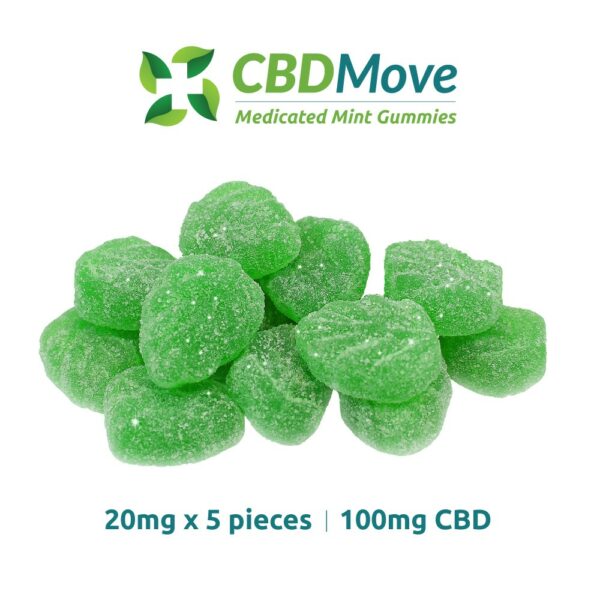 CBD Move – CBD Gummies – Mint Leaves – 100mg | Online Dispensary Canada Shop