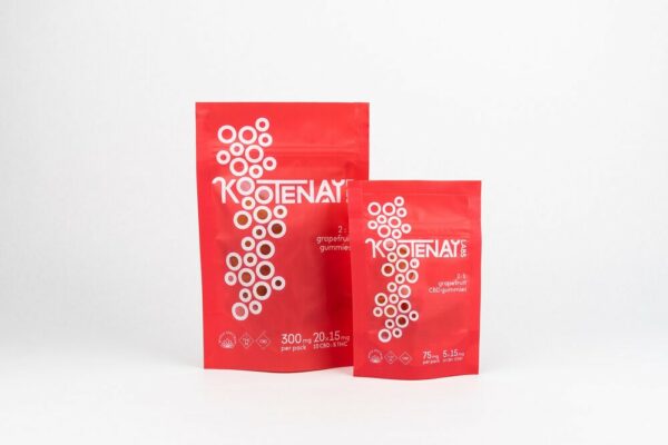Kootenay Labs – 2:1 Gummies – Grapefruit (10mgCBD/5mgTHC) – 75mg | Online Dispensary Canada Shop