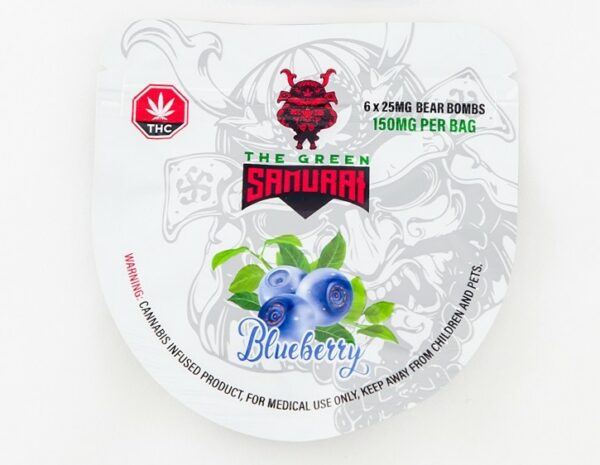 The Green Samurai – Blueberry Gummies – 150mg | Online Dispensary Canada Shop