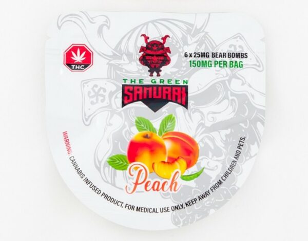 The Green Samurai – Peach Gummies – 150mg | Online Dispensary Canada Shop