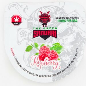 The Green Samurai – Raspberry Gummies – 150mg | Online Dispensary Canada Shop