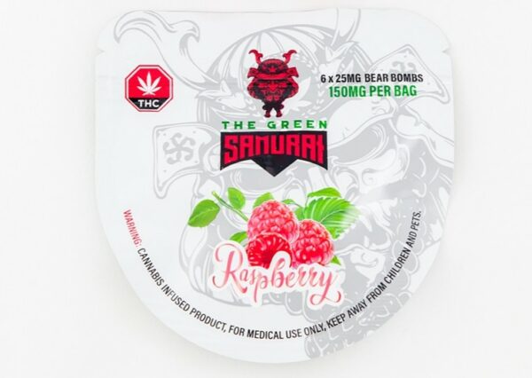 The Green Samurai – Raspberry Gummies – 150mg | Online Dispensary Canada Shop