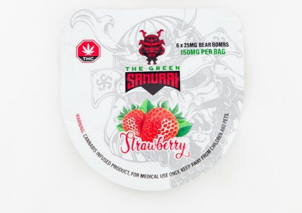 The Green Samurai – Strawberry Gummies – 150mg | Online Dispensary Canada Shop