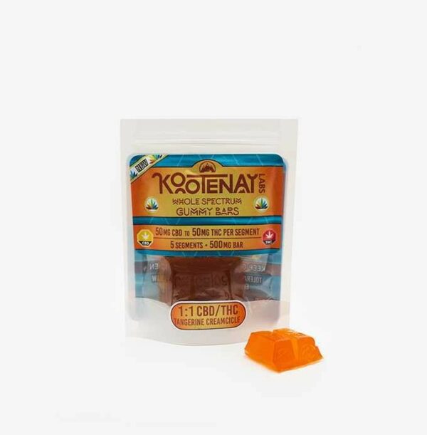 Kootenay Labs – 1:1 Tangerine Creamsicle Gummy – (500mg total) | Online Dispensary Canada Shop