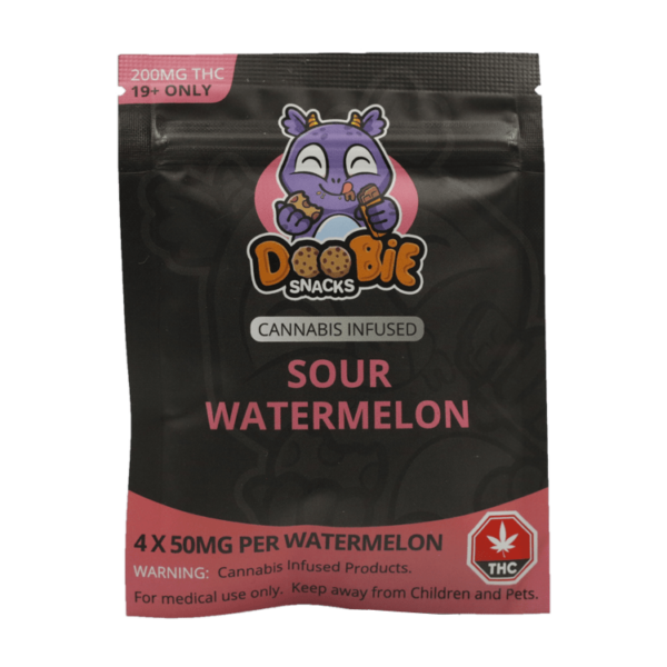 Doobie Snacks – CBD Sour Gummy Bears – 150mg CBD | Online Dispensary Canada Shop
