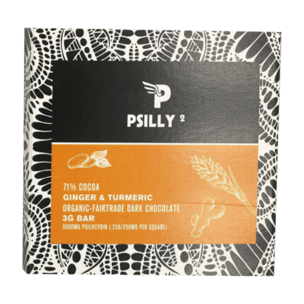 Psilly – Dark Chocolate Bar – Ginger & Turmeric | Online Dispensary Canada Shop