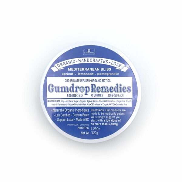 Gumdrop Remedies – Mediterranean Bliss Gummies – 800mg CBD | Online Dispensary Canada Shop