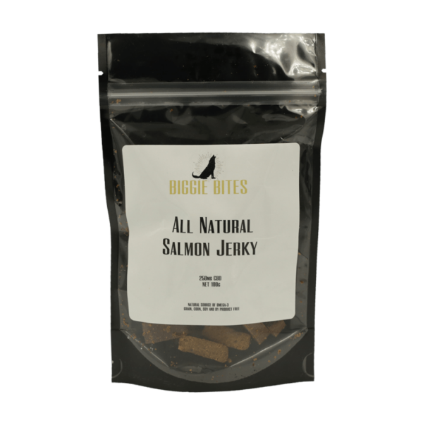 Biggie Bites – All Natural Salmon Jerky – 250mg CBD | Online Dispensary Canada Shop