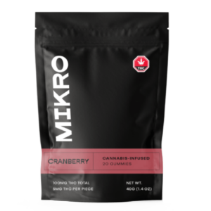 Mikro – THC Gummies – 100mg THC – Cranberry | Online Dispensary Canada Shop