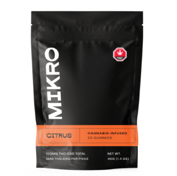 Mikro – 1:1 THC/CBD Gummies – 100mg – Citrus | Online Dispensary Canada Shop