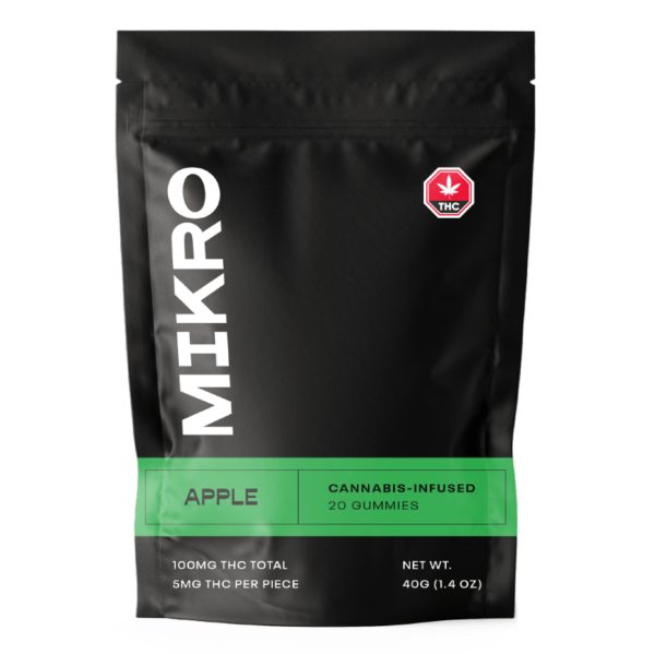 Mikro – THC Gummies – 100mg THC – Apple | Online Dispensary Canada Shop