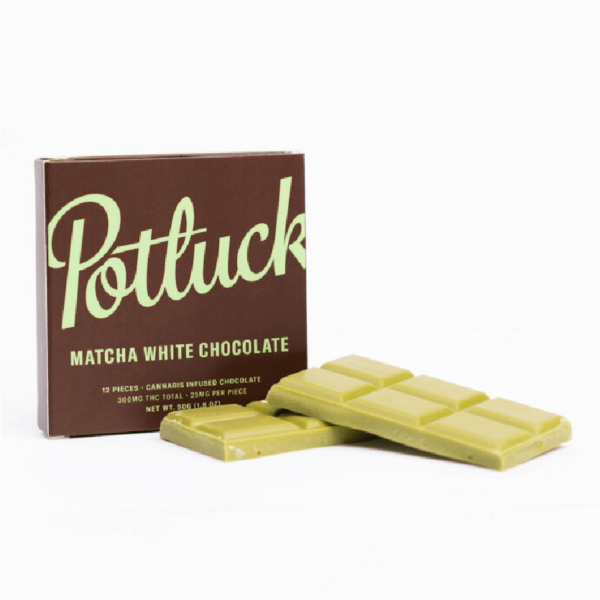Potluck – Infused Chocolate – Matcha White Chocolate – 300mg THC | Online Dispensary Canada Shop