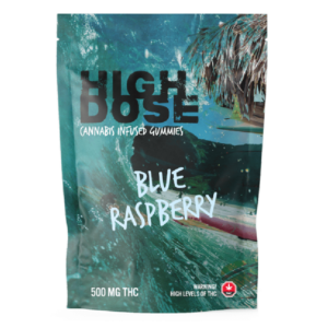 High Dose – cannabis Infused Gummies – Blue Raspberry – 1000mg/1500mg | Online Dispensary Canada Shop