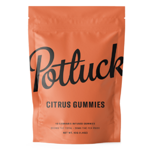 Potluck Extracts – Citrus Gummies – 200mg THC | Online Dispensary Canada Shop