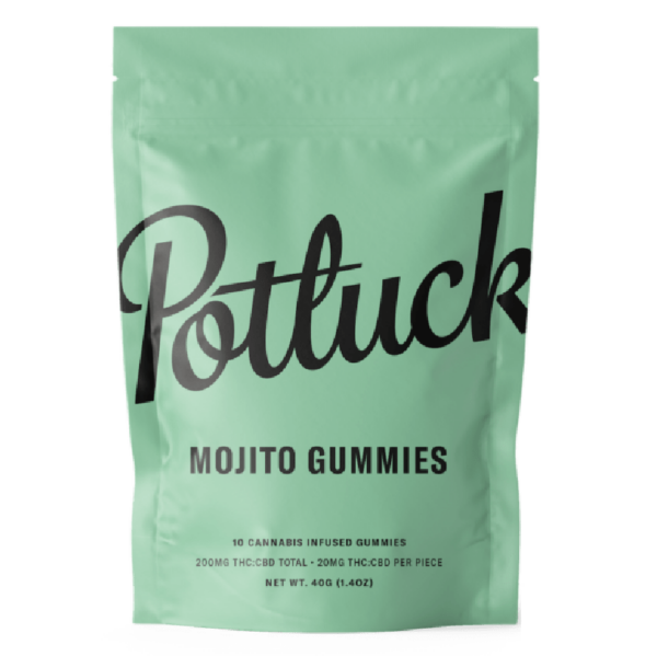 Potluck Extracts – Mojito Gummies (1:1) – 100mg THC / 100mg CBD | Online Dispensary Canada Shop