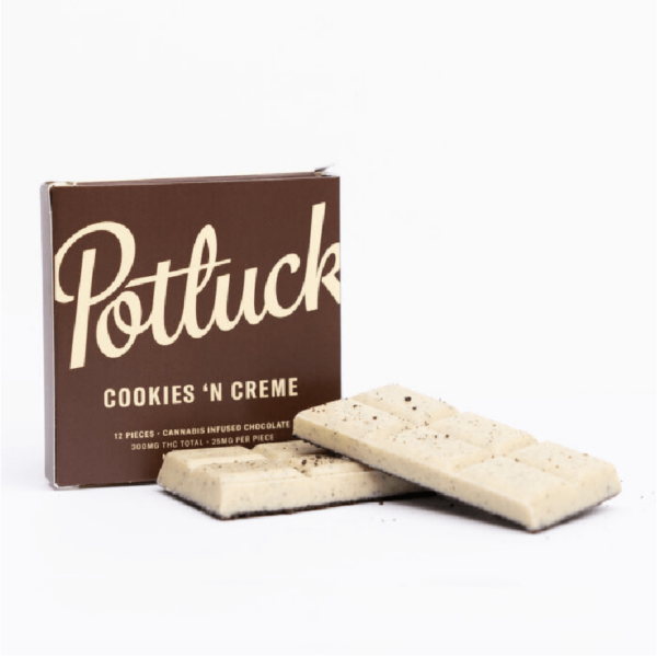 Potluck – Infused Chocolate – Cookies & Cream – 300mg THC | Online Dispensary Canada Shop