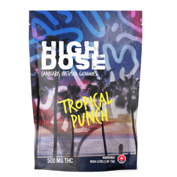 High Dose – cannabis Infused Gummies – Tropical Punch – 500mg/1000mg | Online Dispensary Canada Shop