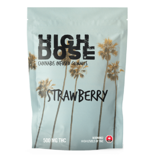 High Dose – cannabis Infused Gummies – Strawberry – 500mg/1000mg | Online Dispensary Canada Shop