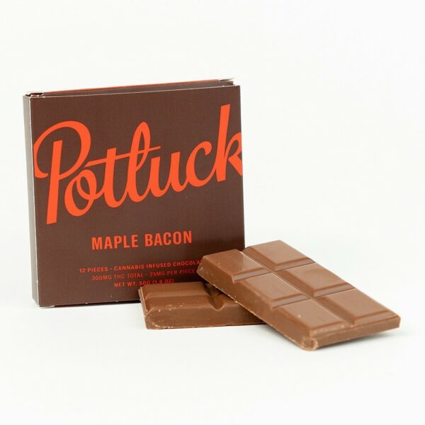 Potluck – Infused Chocolate – Maple Bacon – 300mg THC | Online Dispensary Canada Shop