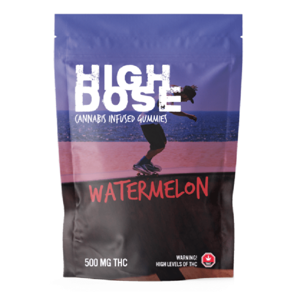 High Dose – cannabis Infused Gummies – Watermelon – 500mg/1000mg | Online Dispensary Canada Shop