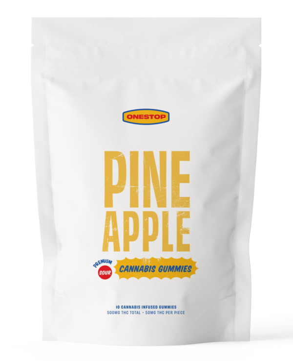 OneStop – Sour Pineapple THC Gummies 500mg | Online Dispensary Canada Shop