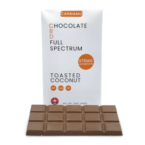 Cannamo – Full Spectrum CBD Chocolate – 375mg – Toasted Coconut | Online Dispensary Canada Shop
