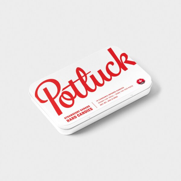 Potluck – Hard Candy – Strawberry Banana- 300mg THC | Online Dispensary Canada Shop