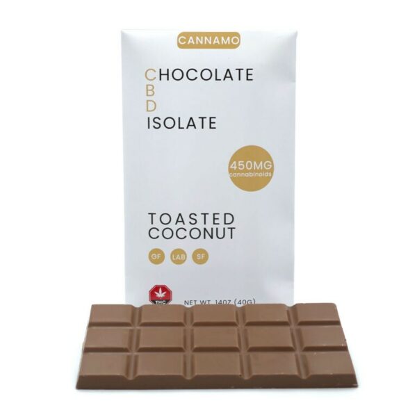 Cannamo – CBD Chocolate Isolate – 450mg – Toasted Coconut | Online Dispensary Canada Shop