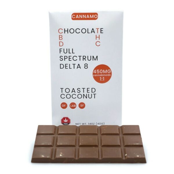 Cannamo – Full Spectrum CBD 1:1 Delta 8 Chocolate – 450mg | Online Dispensary Canada Shop
